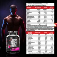 Musсlife Just Whey Prоtein Powder Banana Strawberry 2kg | Mass Gainer Supplement - Image 2